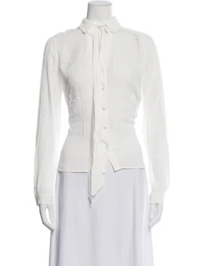 Pre-owned Ba&sh Long Sleeve Blouse W/ Tags In Neutrals