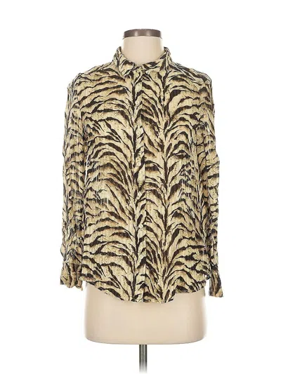 Pre-owned Ba&sh Long Sleeve Blouse In White