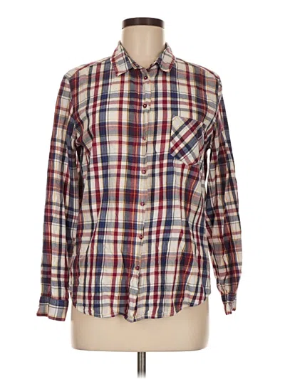 Pre-owned Ba&sh Long Sleeve Button Down Shirt In Red