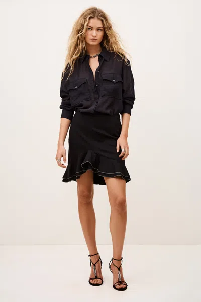 Ba&sh Long Sleeve Shirt Collar Shirt Bao For Women In Blue