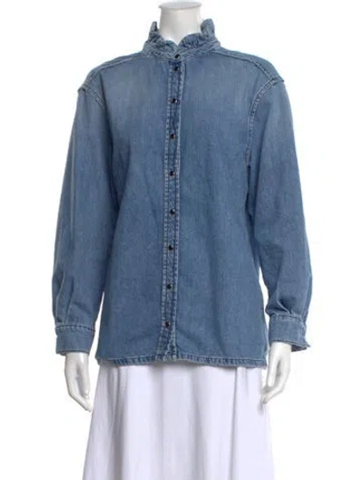 Pre-owned Ba&sh Long Sleeve Top In Blue