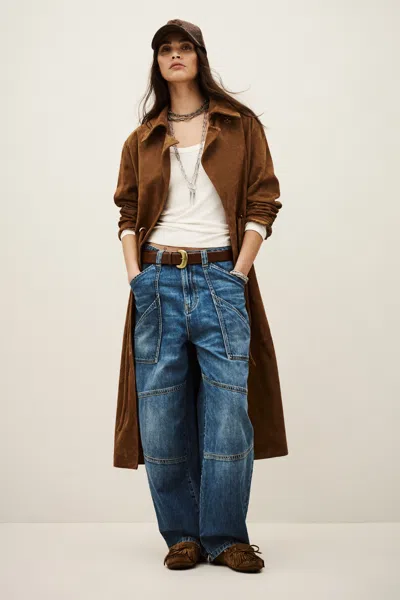 Ba&sh Long Sleeves Coat Matte For Women In Brown