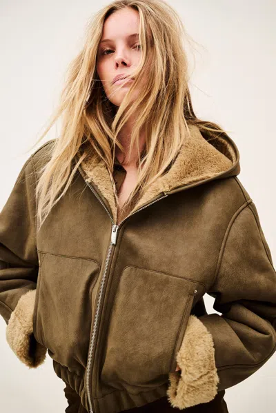 Ba&sh Long Sleeves Detail Collar Coat Peli For Women In Brown