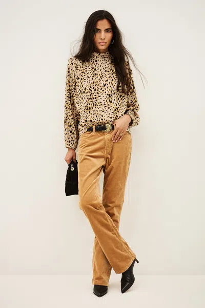 Ba&sh Long Sleeves Funnel Neck Collar Blouse Hope For Women In Cream
