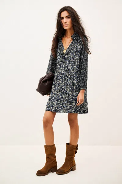Ba&sh Long Sleeves Funnel Neck Collar Dress Kimia For Women In Green