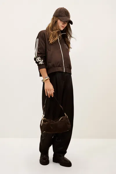 Ba&sh Long Sleeves Funnel Neck Collar Jacket Jimi For Women In Brown