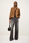 Ba&sh Long Sleeves Peter Pan Collar Jacket Milas For Women In Brown