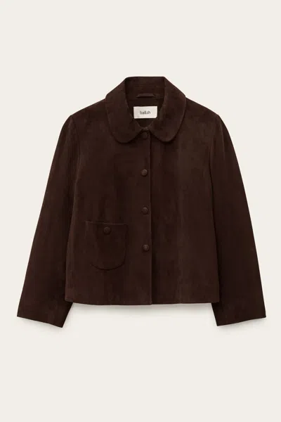 Ba&sh Long Sleeves Peter Pan Collar Jacket Milas For Women In Brown