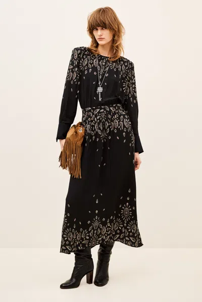Ba&sh Long Sleeves Round Collar Dress Belline For Women In Black
