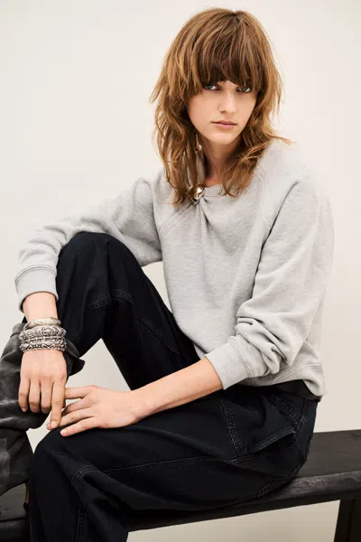 Ba&sh Long Sleeves Round Collar Sweatshirt Della For Women In Grey