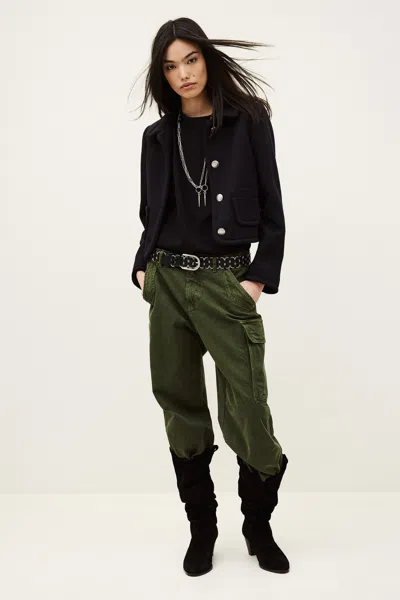 Ba&sh Long Sleeves Shirt Collar Jacket Beradith For Women In Black