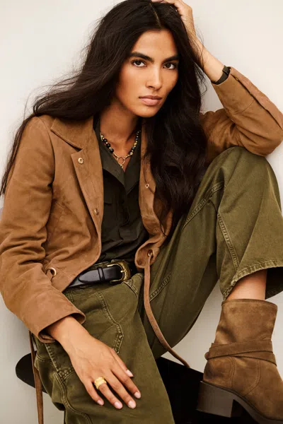 Ba&sh Long Sleeves Shirt Collar Jacket Manita For Women In Brown