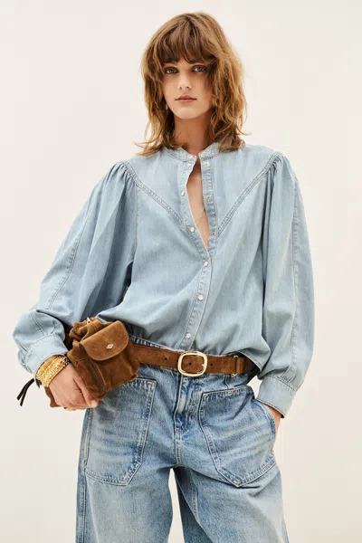 Ba&sh Long Sleeves Shirt Collar Shirt Alino For Women In Brown