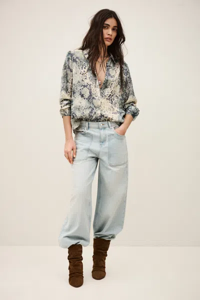 Ba&sh Long Sleeves Shirt Collar Shirt Cornelia For Women In Blue