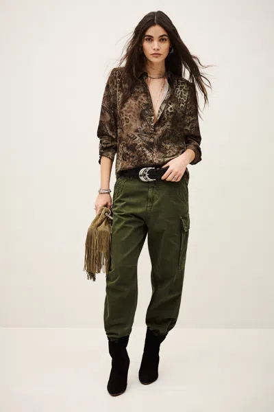 Ba&sh Long Sleeves Shirt Collar Shirt Cornelia For Women In Green