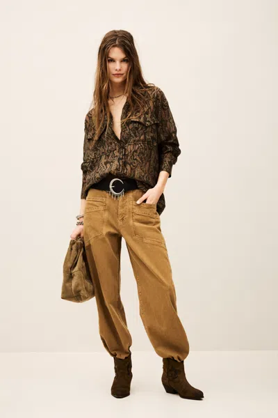 Ba&sh Long Sleeves Shirt Collar Shirt Tao For Women In Green