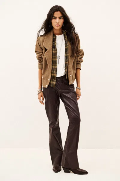 Ba&sh Long Sleeves Tailored Collar Jacket Cowy For Women In Brown