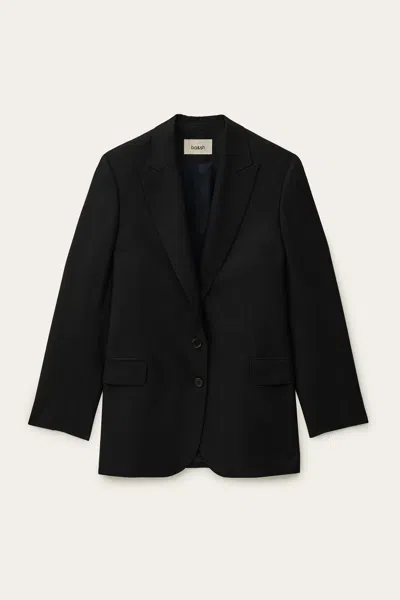 Ba&sh Long Sleeves Tailored Collar Jacket Nisha For Women In Blue