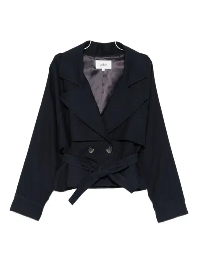 Ba&sh Lonnie Belted Double-breasted Jacket In Blue