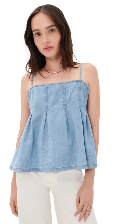 Ba&sh Lucina Top Lightusedblue In Blue