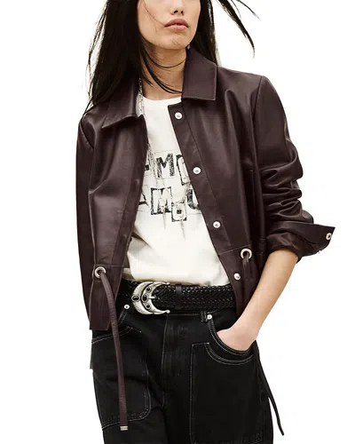 Ba&sh Ba & Sh Manita Leather Jacket In Purple