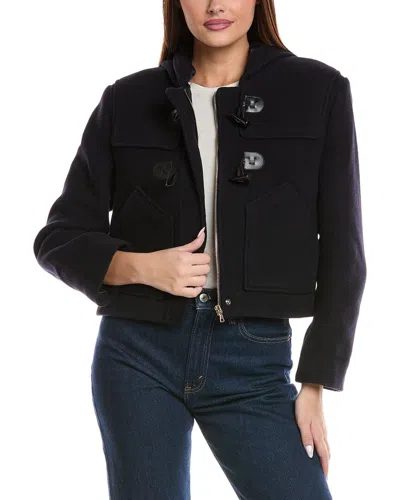 Ba&sh Manteau Paimee Wool-blend Coat In Black