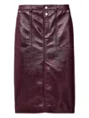 Ba&sh Marylou Front Slit Pocket Midi Skirt In Purple