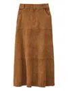 Ba&sh Massia Panelled Midi Skirt In Brown