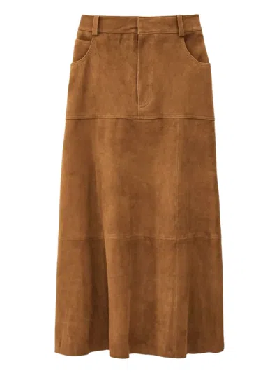 BA&SH MASSIA PANELLED MIDI SKIRT