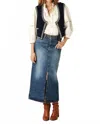 Ba&sh Math Midi Skirt In Blue In Blue