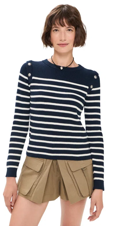 Ba&sh Matio Sweater Navy In Black