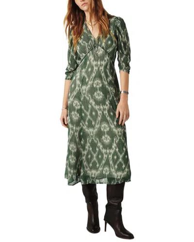 Ba&sh Matsa Printed Midi Dress In Green