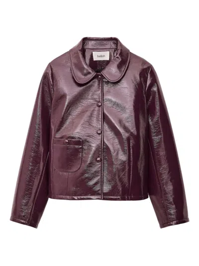 Ba&sh Meelos Buttoned Pocket Jacket In Burgundy