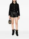 Ba&sh Meiradith Gold-button Cropped Jacket In Black