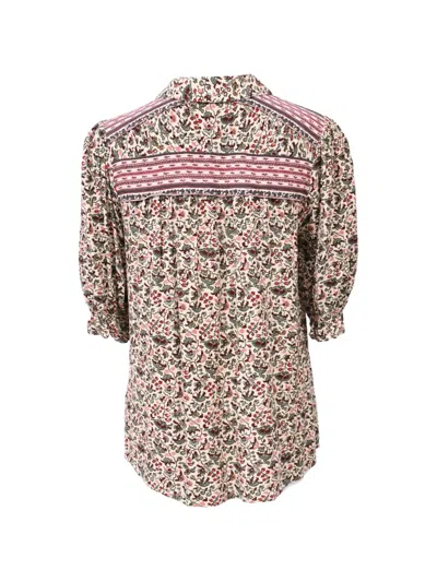 Pre-owned Ba&sh Mel Floral-print Blouse In Neutral