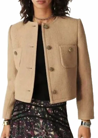 Ba&sh Meredith Boxy Cut Jacket In Camel In Brown
