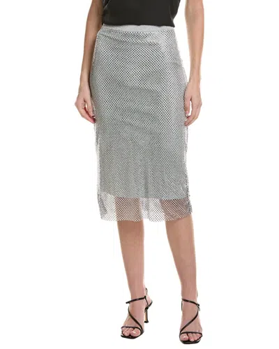 Ba&sh Meshy Mid-length Skirt In Gray
