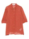 Ba&sh Metallic-dot Button Blouse In Red