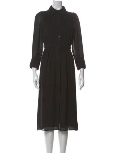 Pre-owned Ba&sh Midi Length Dress In Black