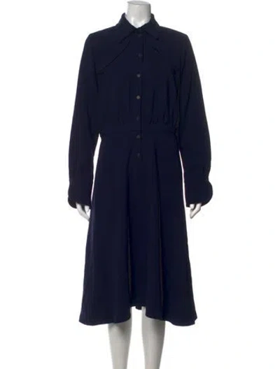 Pre-owned Ba&sh Midi Length Dress In Blue