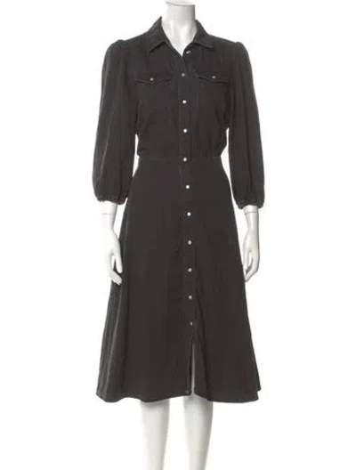 Pre-owned Ba&sh Midi Length Dress In Gray