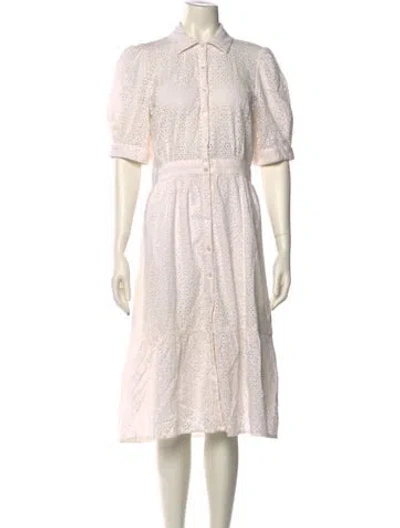 Pre-owned Ba&sh Midi Length Dress In White