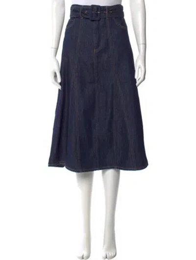 Pre-owned Ba&sh Midi Length Skirt In Blue