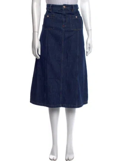 Pre-owned Ba&sh Midi Length Skirt In Blue