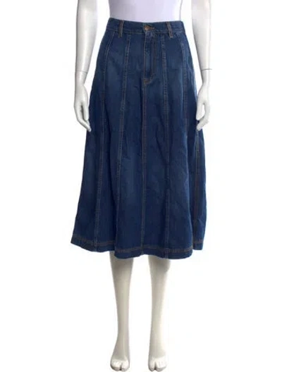 Pre-owned Ba&sh Midi Length Skirt In Blue