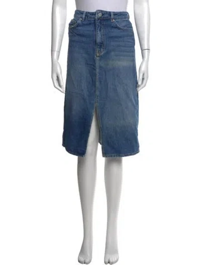 Pre-owned Ba&sh Midi Length Skirt In Blue
