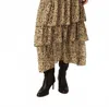 Ba&sh Midi Printed Ruffled Skirt In Coccie In Multi