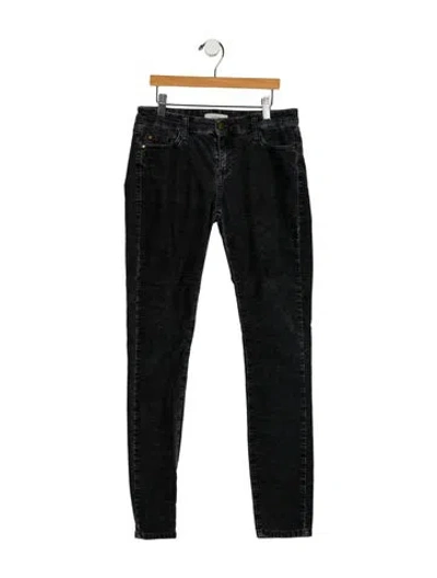 Pre-owned Ba&sh Mid-rise Skinny Leg Jeans In Black