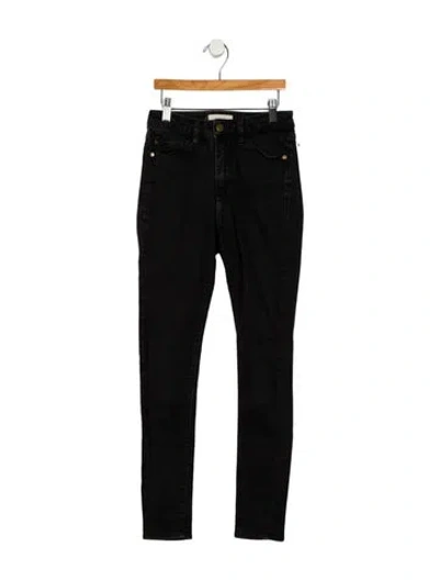 Pre-owned Ba&sh Mid-rise Skinny Leg Jeans In Black