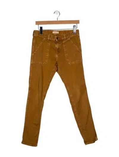 Pre-owned Ba&sh Mid-rise Skinny Leg Jeans In Orange